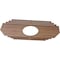 Ekena Millwork Chrysler Wood Fretwork Pierced Ceiling Medallion, Walnut, 22"W x 11"H x 5 3/4"ID x 1/4"T CMWP22X11X0250CSWA - alternate 4